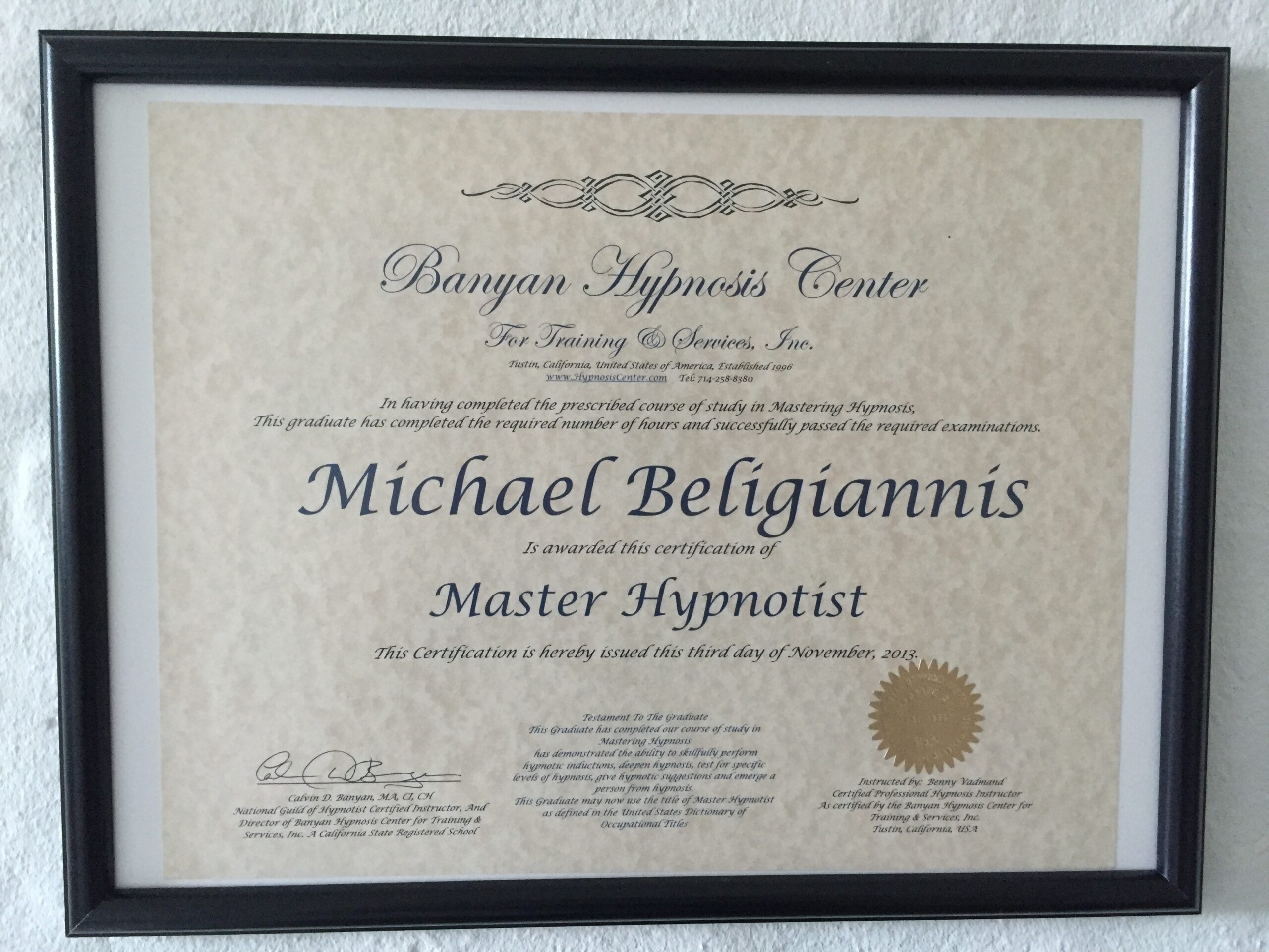 Master Hypnotisør Michael Beligiannis